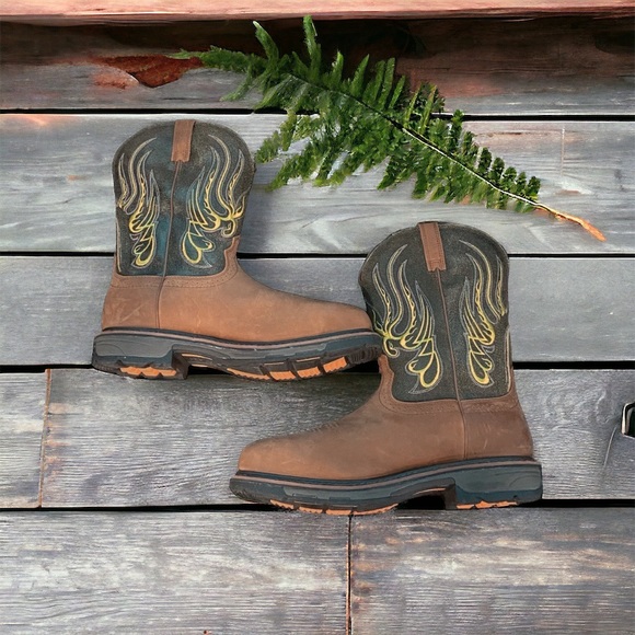 Ariat Men's WorkHog Mesteno Waterproof Composite Toe Work Boots - Picture 4 of 14